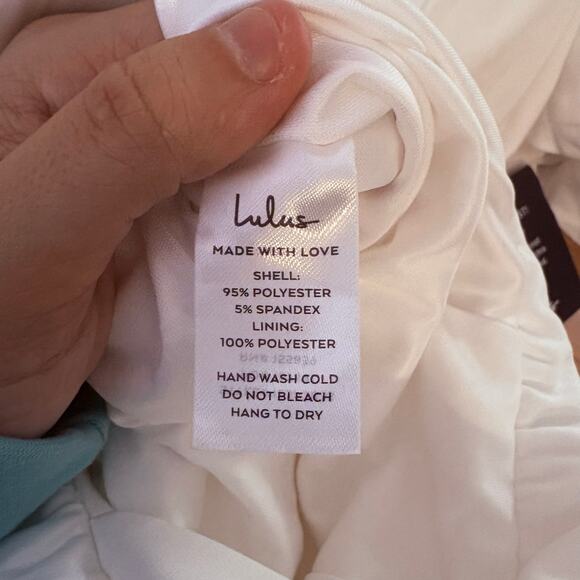 Lulus White Rooftop Bar Long Sleeve Wrap Mini Skort Romper Belted V Neck Bridal - Picture 12 of 13